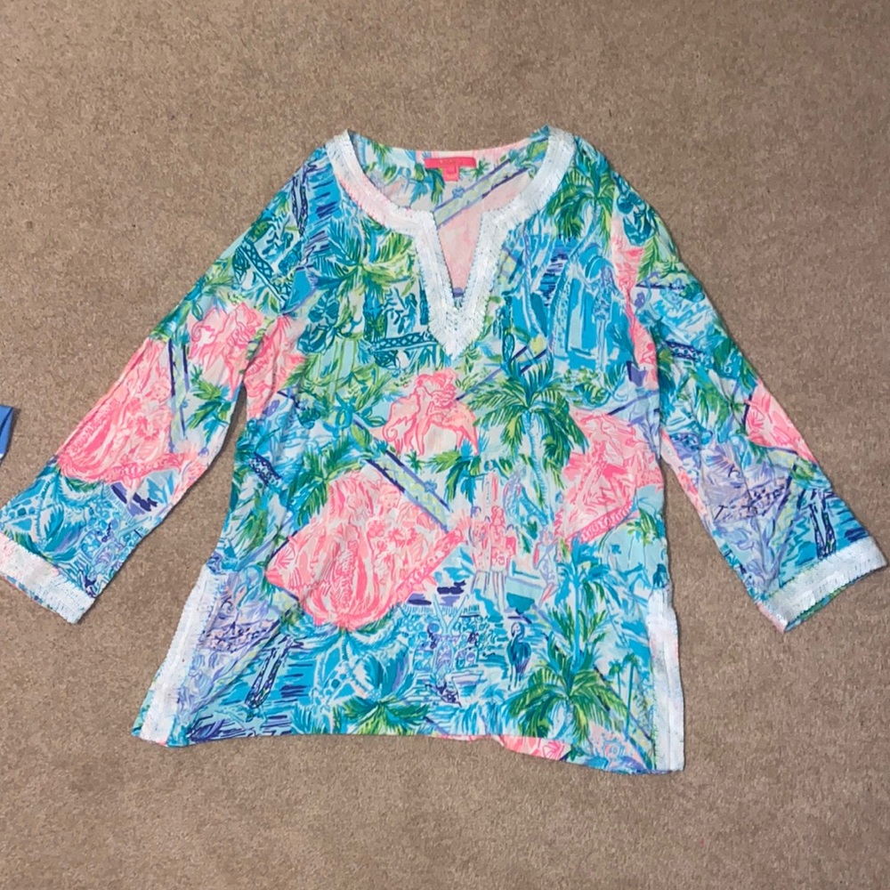 Lilly Pulitzer Beaded Tunic Top